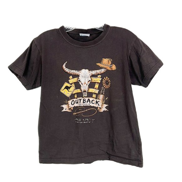 Gooses Other - Gooses T-Shirts Boys 14 Brown Outback Australia Graphic Short Sleeve Cas…